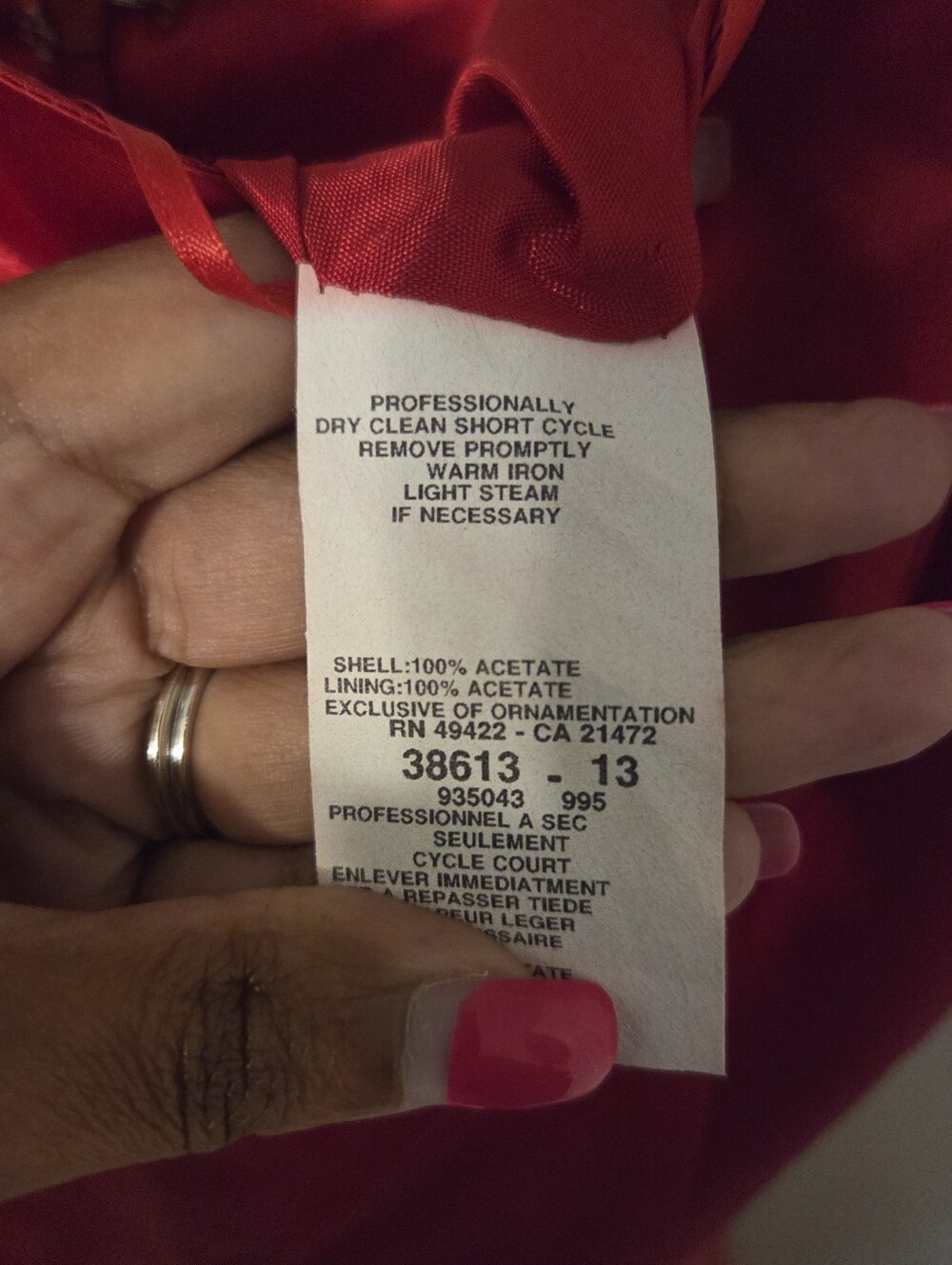Vintage Jessica McClintock Gunne Sax Women's Red Formal Ball Gown Sz 5 - Picture 6 of 6